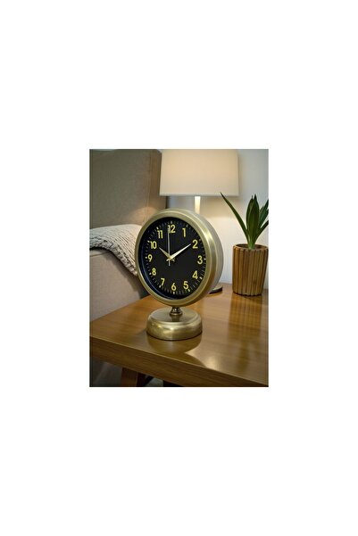 Vivense RETRO ELEGANCE ESKİTME METAL MASA SAATİ 25X20 CM