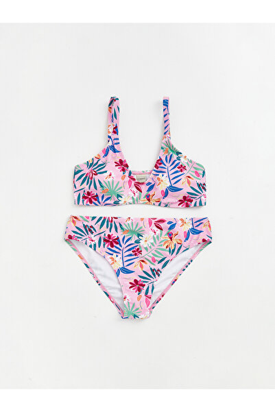 LC Waikiki Nevavm Floral Girl's Bikini with Difference