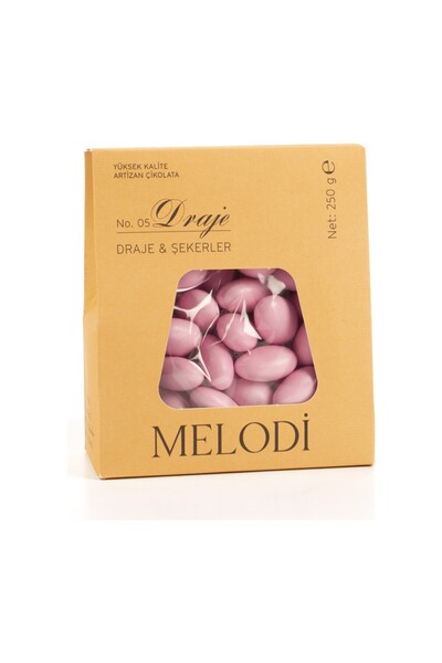 Melodi Çikolata Pembe Badem Şekeri 250g