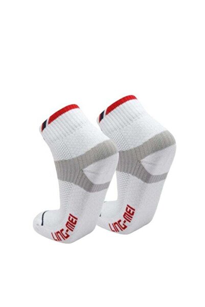LING-MEI Socks AS 104 Red & White – Breathable, Soft & Durable Sports Socks