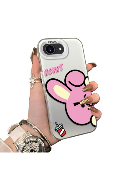 ucuc iPhone 16E Compatible Hard Acrylic Back Silicone Edge Lens Protection Du...