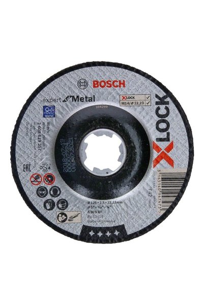 Bosch - X-Lock - 125*2,5 mm Expert Serisi Bombeli Metal Kesme Diski (Taş) 260...