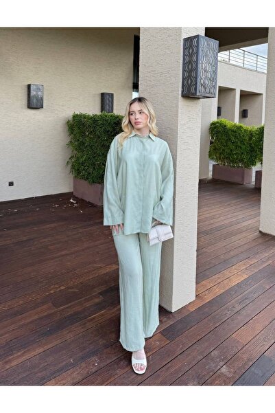 Moda Aydın Butik Women's Modal Suit with Stone Detail, Comfortable Fit, Two-P...