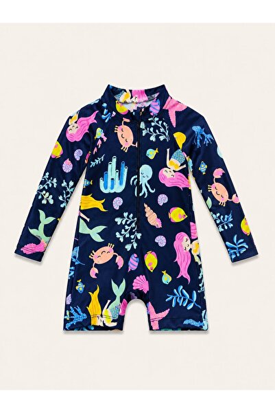 My Kids Wear Children's Long Sleeve Zippered Swimsuit - Comfortable and Conve...