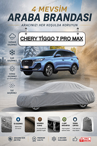 designcover *CHERY TİGGO 7 PRO MAX GRİ ARABA BRANDASI ARABA ÇADIRI-4 MEVSİM S...