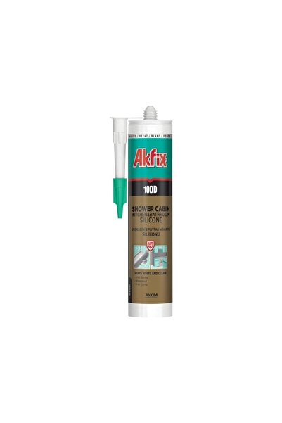 Akfix Duşakabin Silikonu 310 Ml Şeffaf,Küf Önleyici,Suya Dayanıklı,%100 Silikon