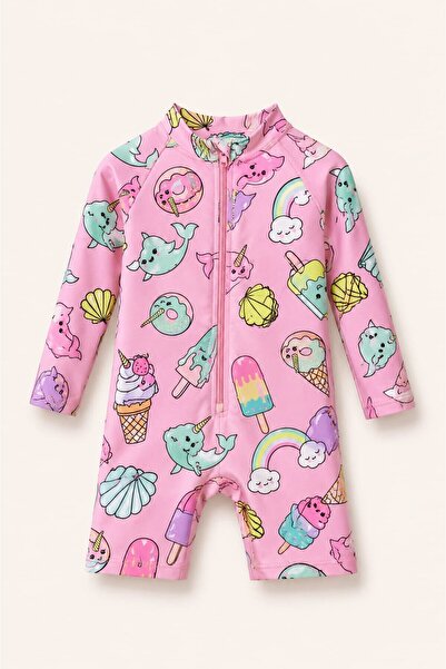 My Kids Wear Children's Long Sleeve Zippered Swimsuit - Comfortable and Conve...