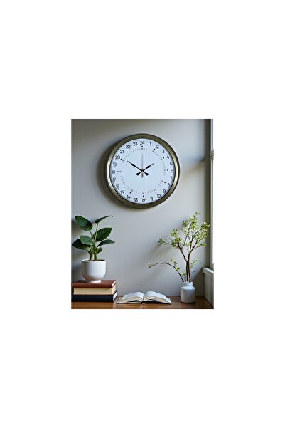 Vivense ESKİTME METAL 24 SAAT GÖSTERGELİ ÖZEL TASARIM DUVAR SAATİ 40 CM