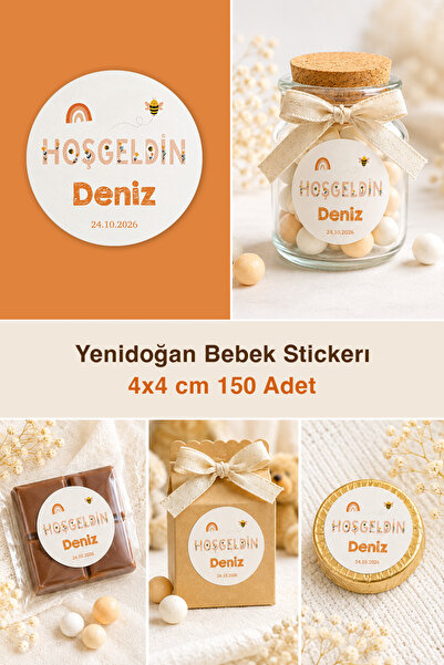 To Design Lab Kişiye Özel Bebek Doğum Stickerı | İsimli Hoş Geldin Bebek Etik...