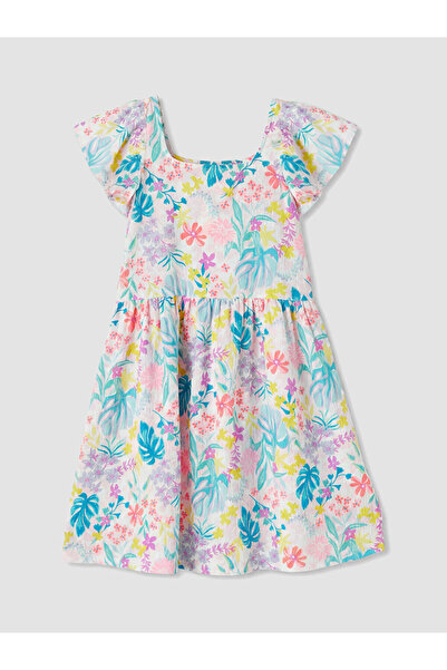 LC Waikiki Square Neck Floral Girls' Dress