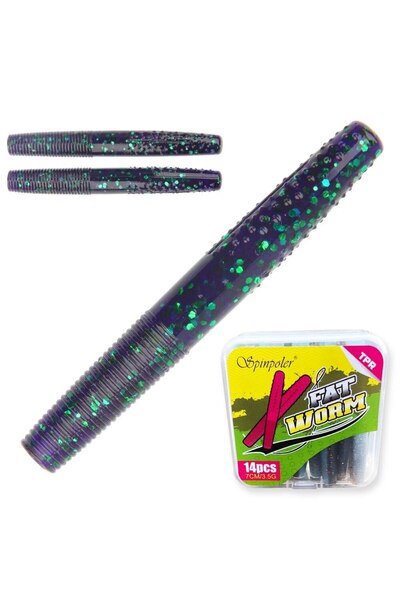 Choice4 طُعم صيد سمك Color-I Spinpoler Fat Worm Soft Bait Senko الاصطناعي للس...