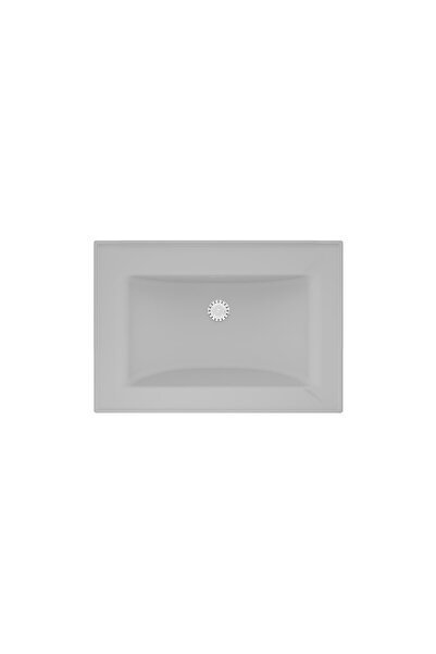 RealStone Aura Etajerli Granit Lavabo 65*45 cm Beyaz 60x49