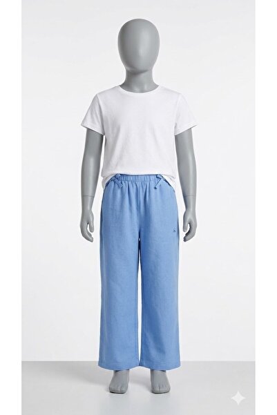 Benetton Girl's Blue Sweatpants