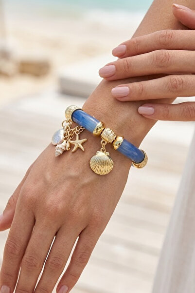 PETEK AKSESUAR Acrylic Design Charm Rubber Bracelet