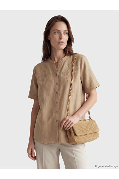 LC Waikiki Notch Neck Embroidered Women's Shirt