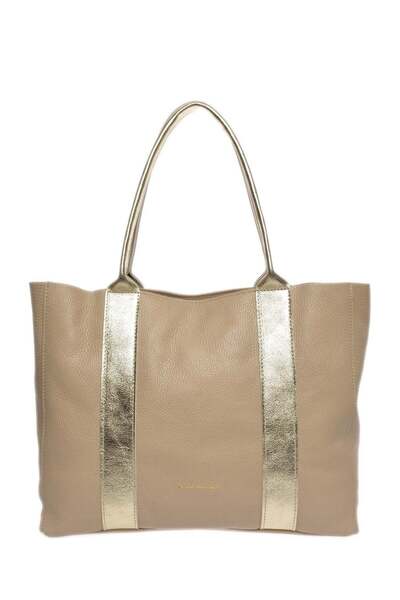 SimpleFind Luisa Vannini Geanta piele-Bettina-Bej,Geanta de umar piele natura...