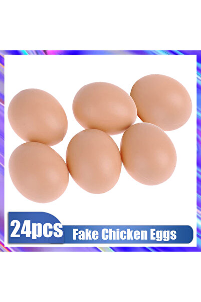 Choice 24PCS 6/12/18/24pcs Plastic Eggs Chicken House Small Fake Eggs Farm An...