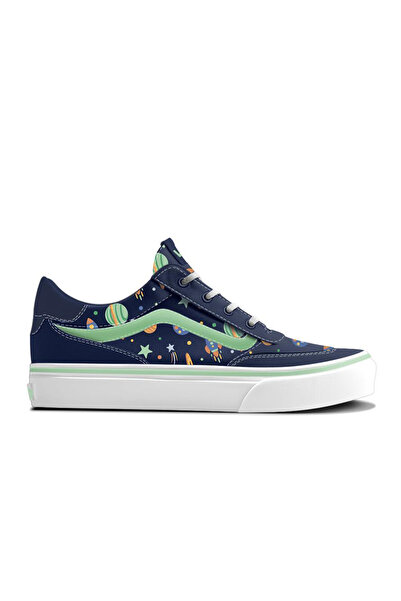 Vans Brooklyn Ls Slip-On Unisex Children's Blue Casual Shoes Unisex Children'...