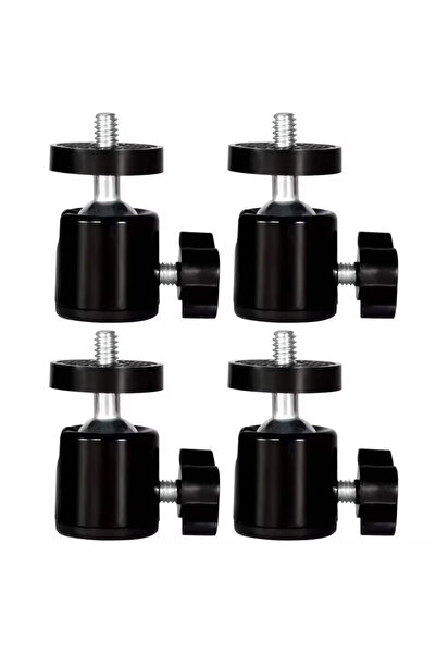 Choice 4PCS Tripod Mount Mini Ball Head 1/4 Screw Tripod Mount 360 Swivel Alu...
