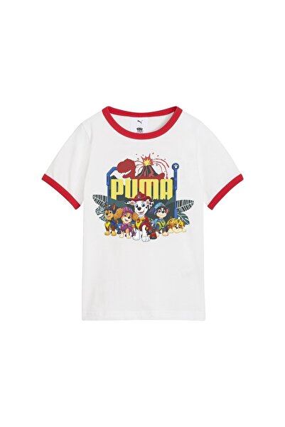 Puma X Paw Patrol Ringer Erkek Çocuk Beyaz Koşu Tişört ERKEK ÇOCUK KOŞU T-SHI...