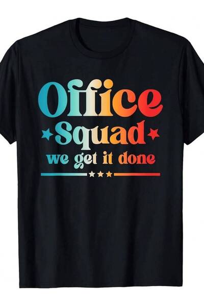 Generic تي شيرت Office Squad We Get It Done Vintage Back To School