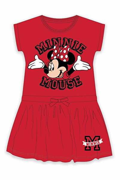 Disney Minnie Rochie de vară roșie cu print mare și tricot fin ca de tricou 1...