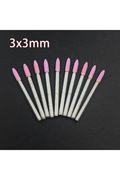 Choice 10PCS 3x3mm Bullet 10pcs 3mm Shaft Mounted Ceramic Grinding Head Polis...