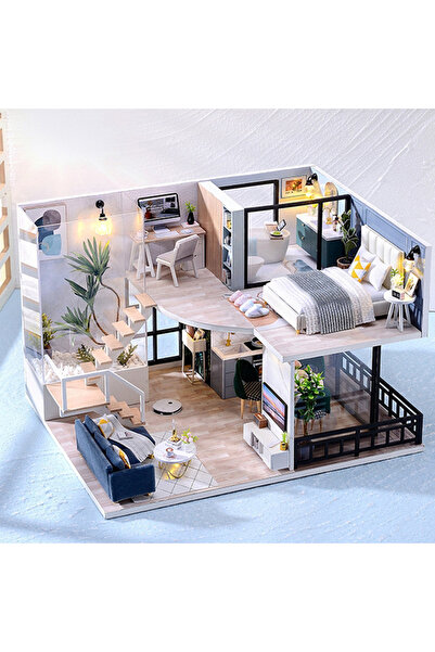 Choice L-032-A no covers Mini Doll House DIY Handmade Duplex Apartment Produc...