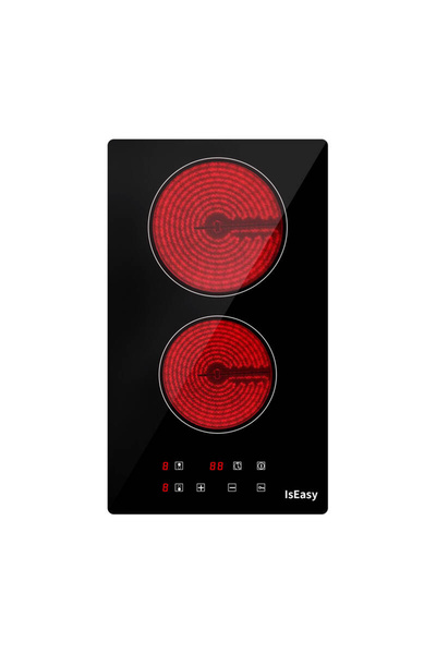 IsEasy Plită electrică ceramică T2V-01M, 2 zone, 3000W, 9 trepte de putere, N...