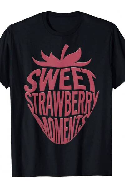 Generic تي شيرت بتصميم Sweet Strawberry Moments Fresh Summer Design