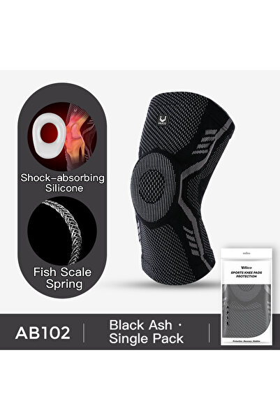 Choice L AB102-BK قطعة واحدة من دعامة الركبة الرياضية ذات الزنبرك الضاغط المح...