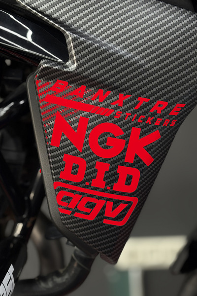 Banxtre 4-Pack Vinyl Cut Sponsor Sticker for Motorcycle and Helmet (Ngk-Agv-Did)