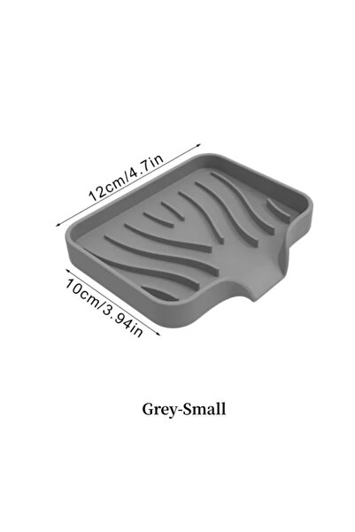 Choice Grey Small-1 1-Pack Silicone Drain Soap Box Kitchen Bathroom Anti-slip...