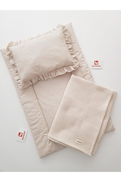 ib ilkimbebe Baby Changing Set with Blanket, Mat, Muslin, Baby Pillow, Newbor...