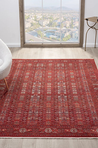 SEYRAN HALI ETNİK MODEL SALON HALISI BORDO OTURMA ODASI HALISI ASIR SERİSİ AS...