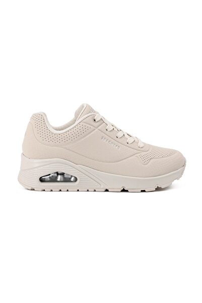 SKECHERS Uno - Shiny Scale Kadın Spor Ayakkabı Bej - HypeStep