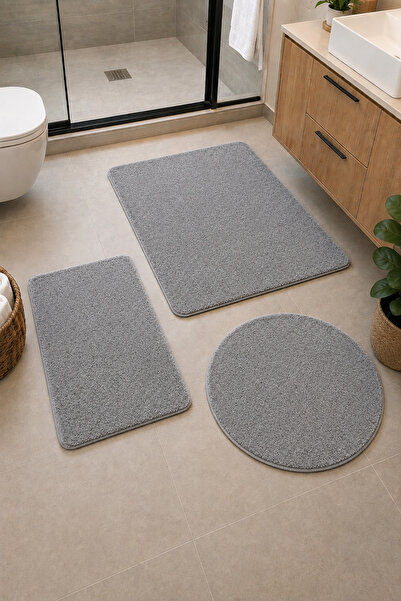 Bünyan Halı Kupaonski tepih, plišani post tepih, set za WC šolju, veliki 60x1...
