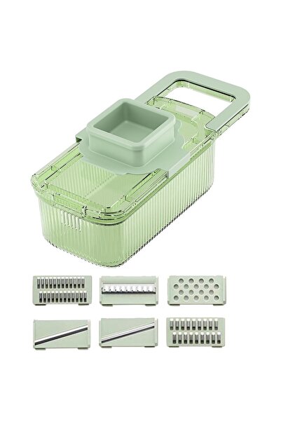 OEM Razatoare Multifunctionala Macvi® cu Recipient si 6 Lame din Otel Inoxida...