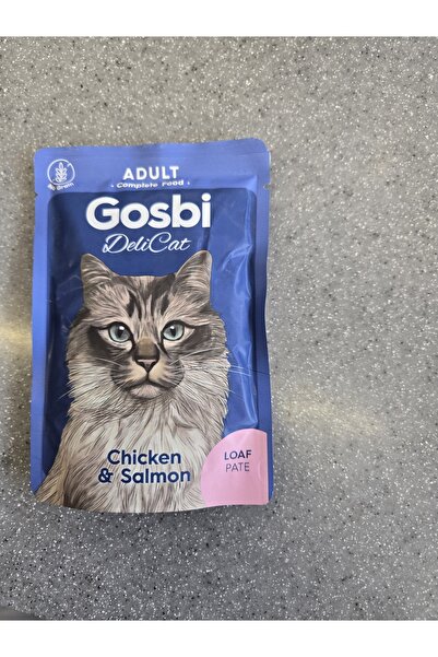 Gosbi chiken & salmon طعام رطب للقطط البالغة 70g