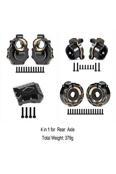 Choice15 R-4-D-BK TRX4 Chassis Axle Brass Weights Portal Drive Housing for 1/...