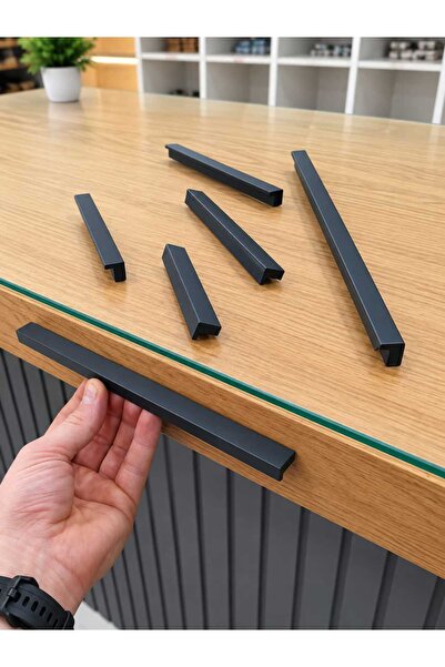 ARON 160MM YENİ LÜX LAMA L KULP (ANTRASİT) TV ÜNİTE ŞİFONYER KONSOL ÇEKMECE M...