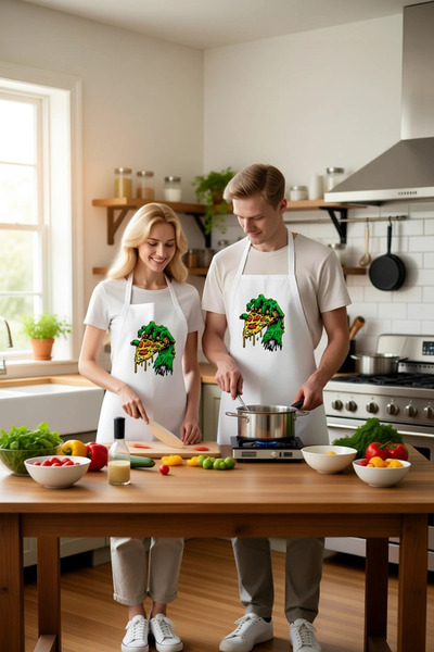 PayBuy Unisex Kitchen Apron with Paws for Holding Pizza Printed Graphic Patte...