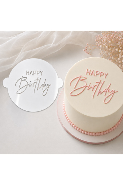 EgeConcept Büyük Boy STENCİL HAPPY BIRTHDAY NO 1