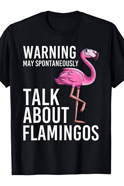 Generic Funny Pink T-Shirt - Retro Flamingo Suitable Animal Lovers, Casual Ro...