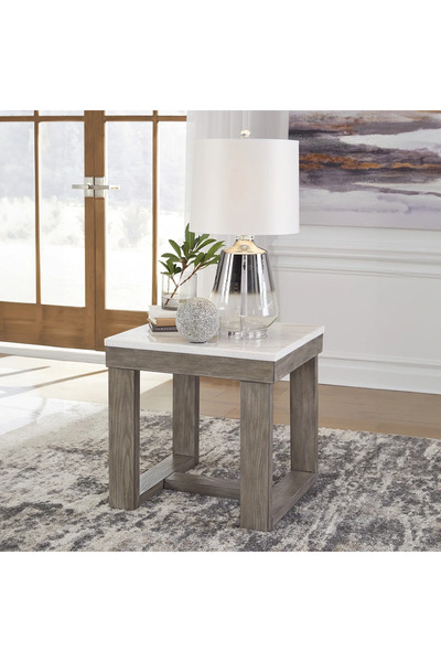 Ashley Industry Furniture طاولة جانبية LOYASKA باللون البني