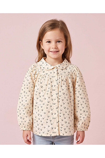 REDTAG Girls Ivory Floral Blouse