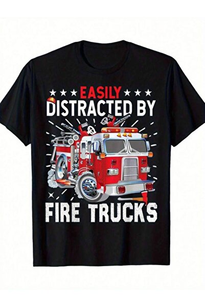 kai22 تي شيرت نسائي بمقاسات كبيرة - مطبوع عليه عبارة "مطورو الإطفاء يجذبون ال...