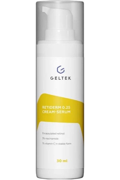 Geltek Retiderm 0.25 Cream-Serum, 30ml, Anti-Ageing Formula with Retinol, Niacinamide and Vitamin C