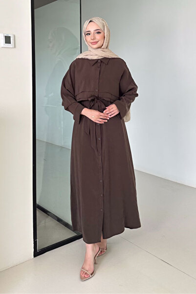Ovn. Orelia Buttoned Long Dress - Brown