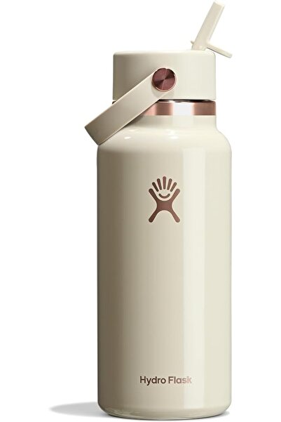 Hydro Flask زجاجة مياه معزولة من الفولاذ المقاوم للصدأ مع غطاء بماصة مرنة وفو...
